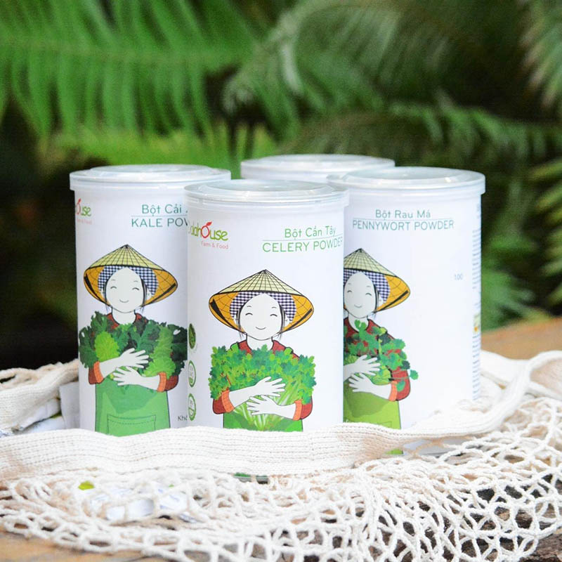 bột rau má hữu cơ