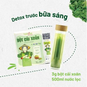 cách dụng bột cải xoăn